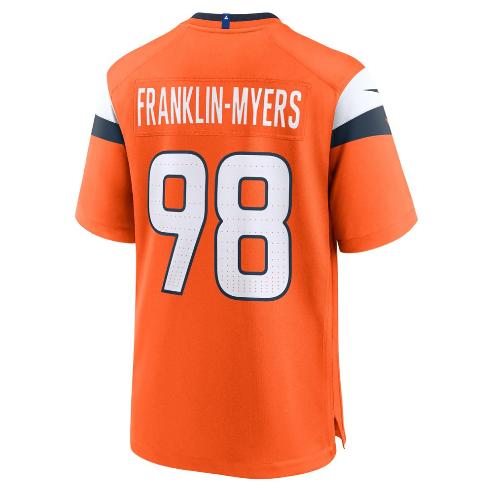 John Franklin-Myers Denver Broncos Team Game Jersey - Orange - Nike