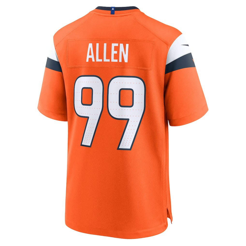 Zach Allen Denver Broncos Team Game Jersey - Orange - Nike