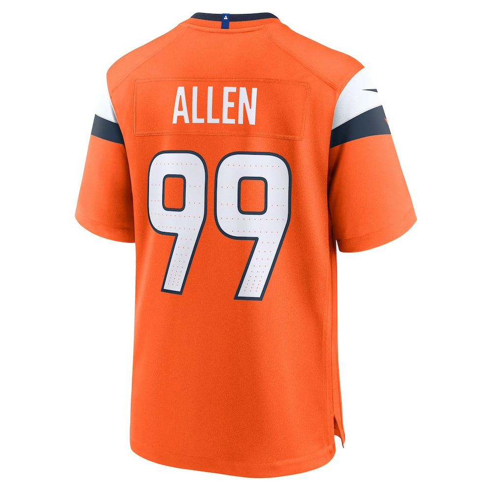 Zach Allen Denver Broncos Team Game Jersey - Orange - Nike