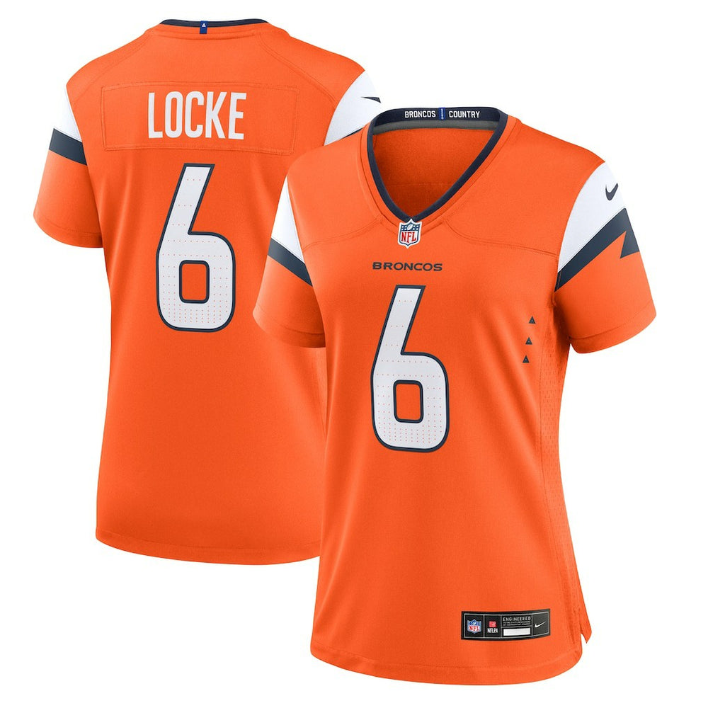 P.J. Locke Denver Broncos Women's Team Game Jersey - Orange - Nike