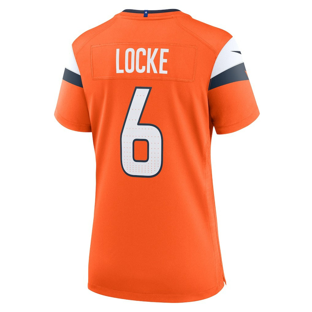P.J. Locke Denver Broncos Women's Team Game Jersey - Orange - Nike