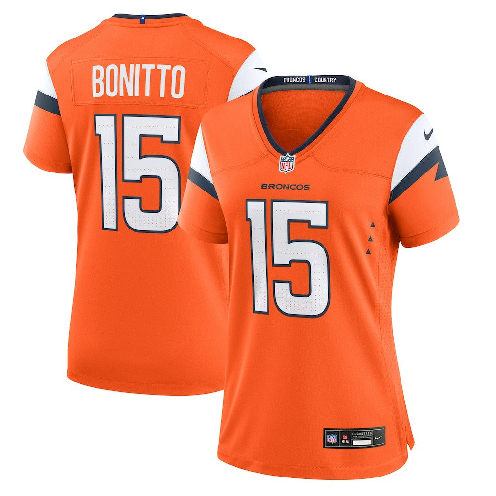 Nik Bonitto Denver Broncos Women's Team Game Jersey - Orange - Nike