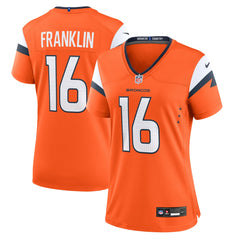 Troy Franklin Denver Broncos Women's Team Game Jersey - Orange - Nike