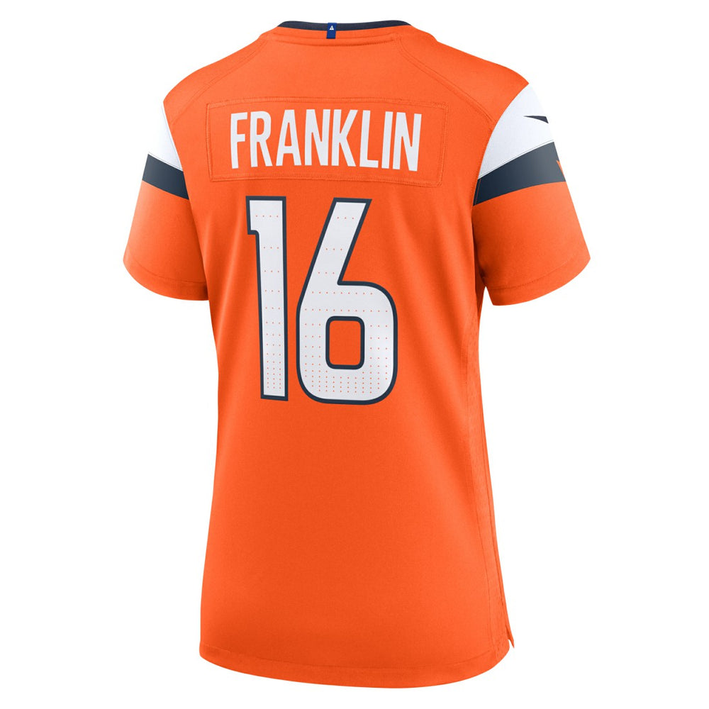 Troy Franklin Denver Broncos Women's Team Game Jersey - Orange - Nike