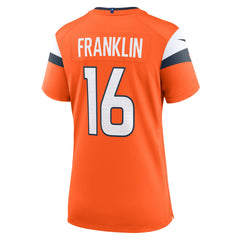 Troy Franklin Denver Broncos Women's Team Game Jersey - Orange - Nike