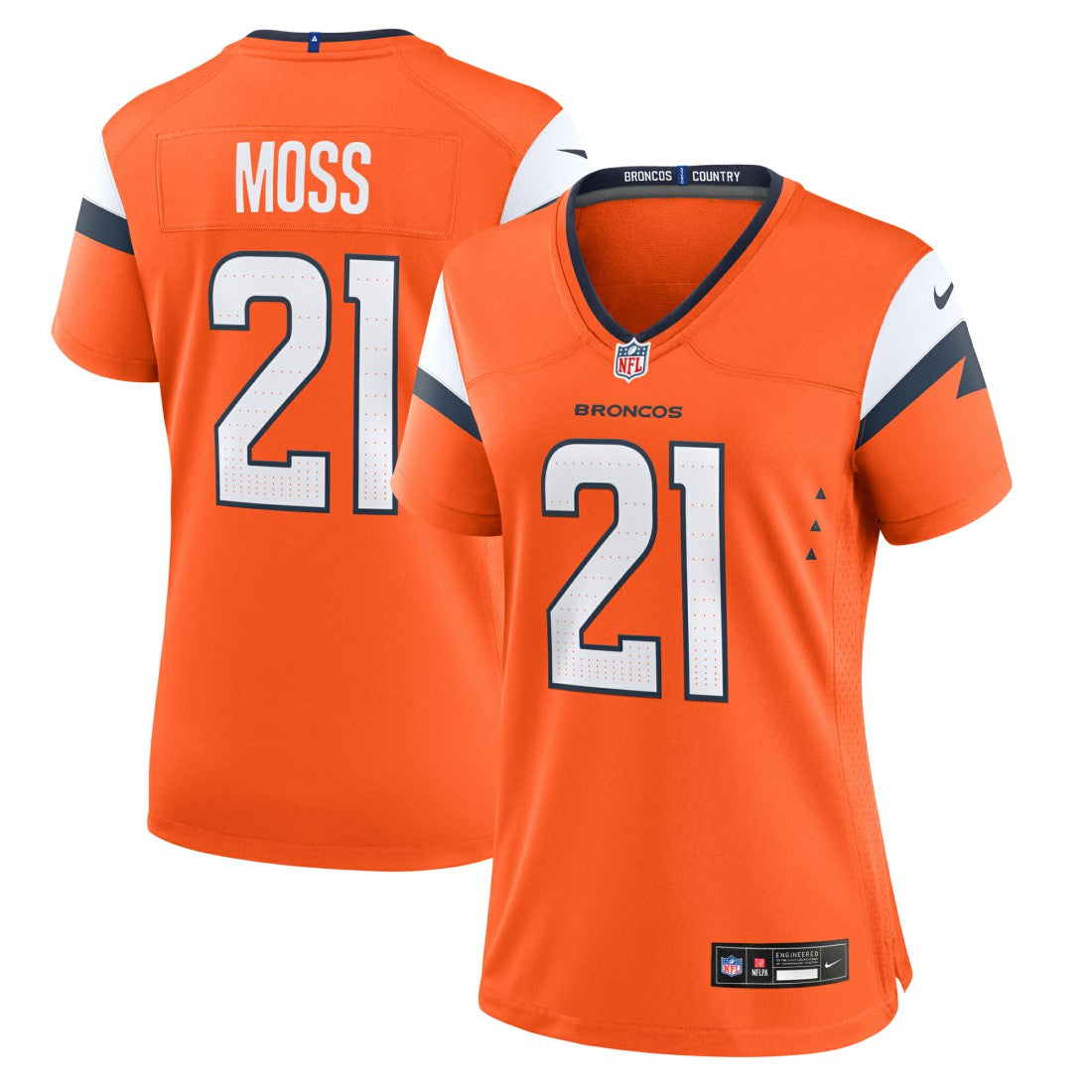 Riley Moss Denver Broncos Women's Team Game Jersey - Orange - Nike