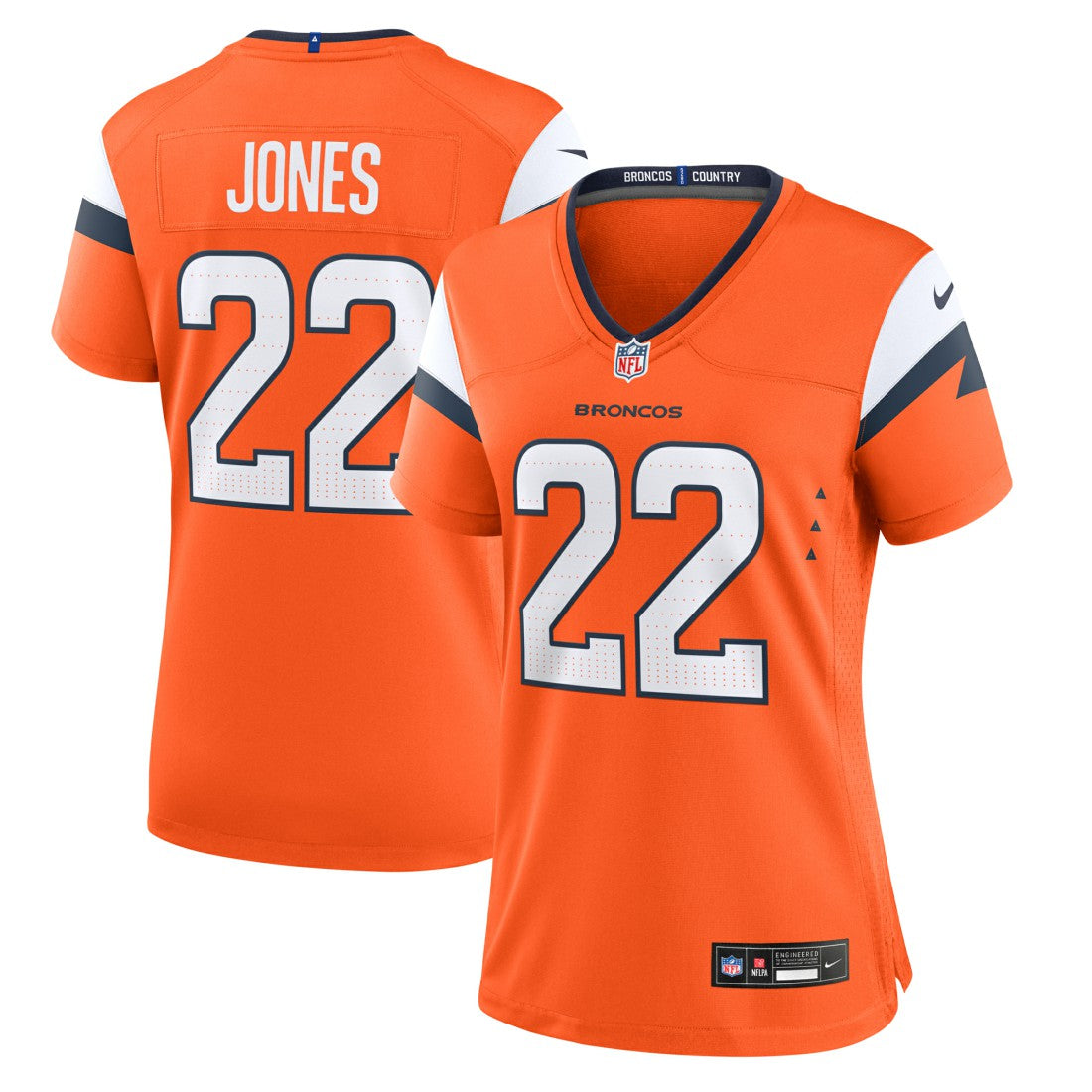Brandon Jones Denver Broncos Women's Team Game Jersey - Orange - Nike