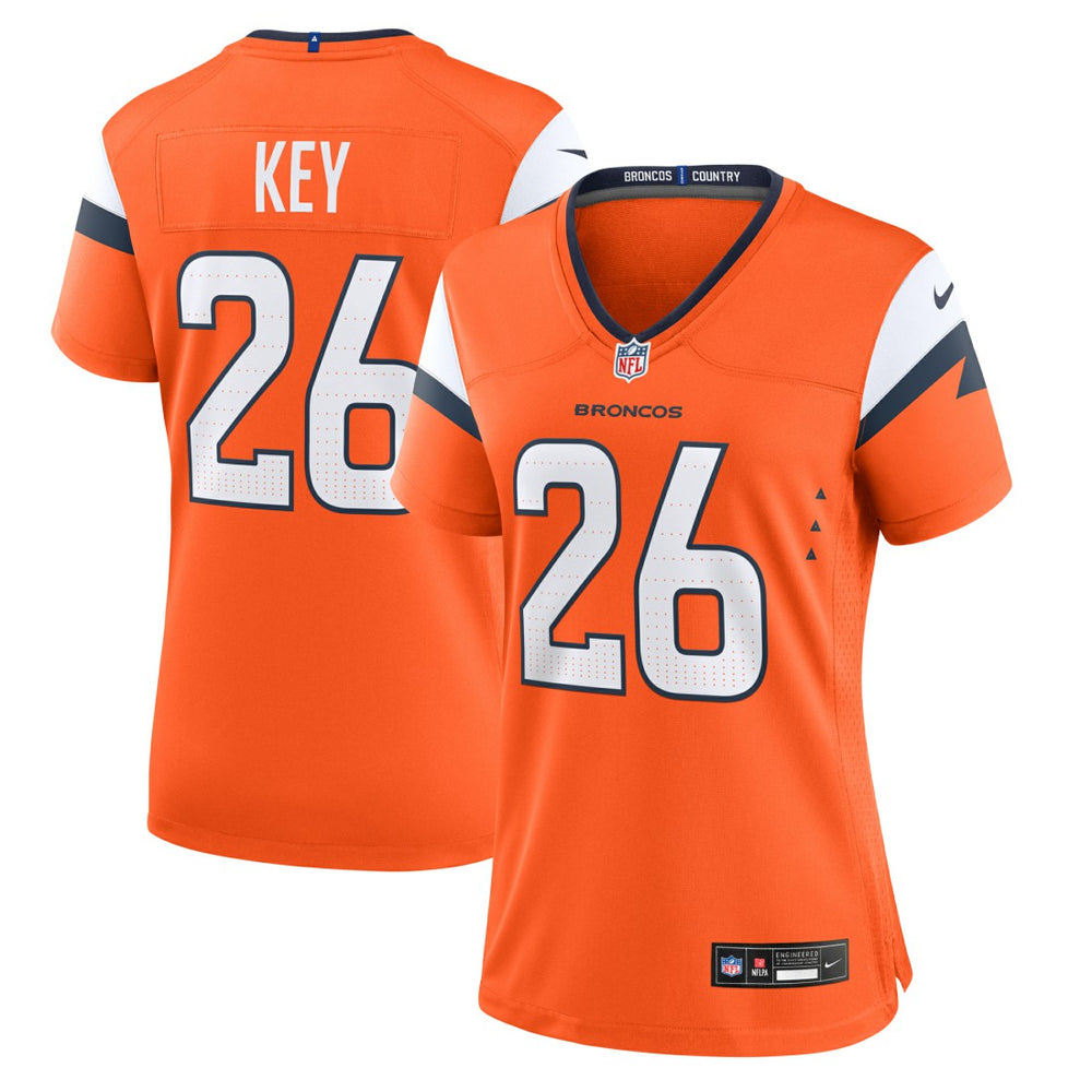 Devon Key Denver Broncos Women's Team Game Jersey - Orange - Nike