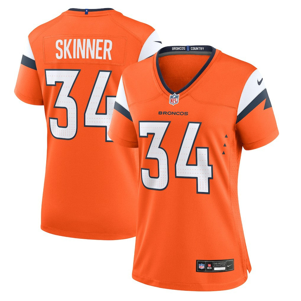 JL Skinner Denver Broncos Women's Team Game Jersey - Orange - Nike