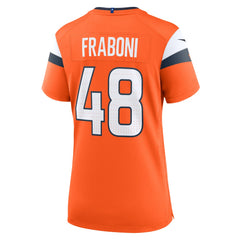 Mitchell Fraboni Denver Broncos Women's Team Game Jersey - Orange - Nike