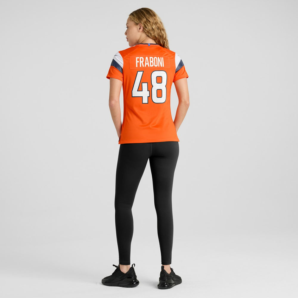 Mitchell Fraboni Denver Broncos Women's Team Game Jersey - Orange - Nike