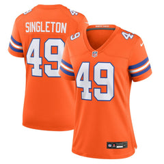 Alex Singleton Denver Broncos Women's Alternate Game Jersey - Orange - Nike