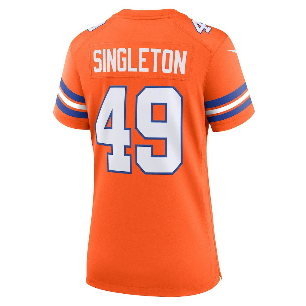 Alex Singleton Denver Broncos Women's Alternate Game Jersey - Orange - Nike