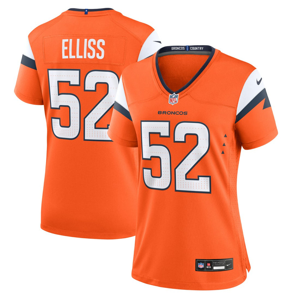 Jonah Elliss Denver Broncos Women's Team Game Jersey - Orange - Nike