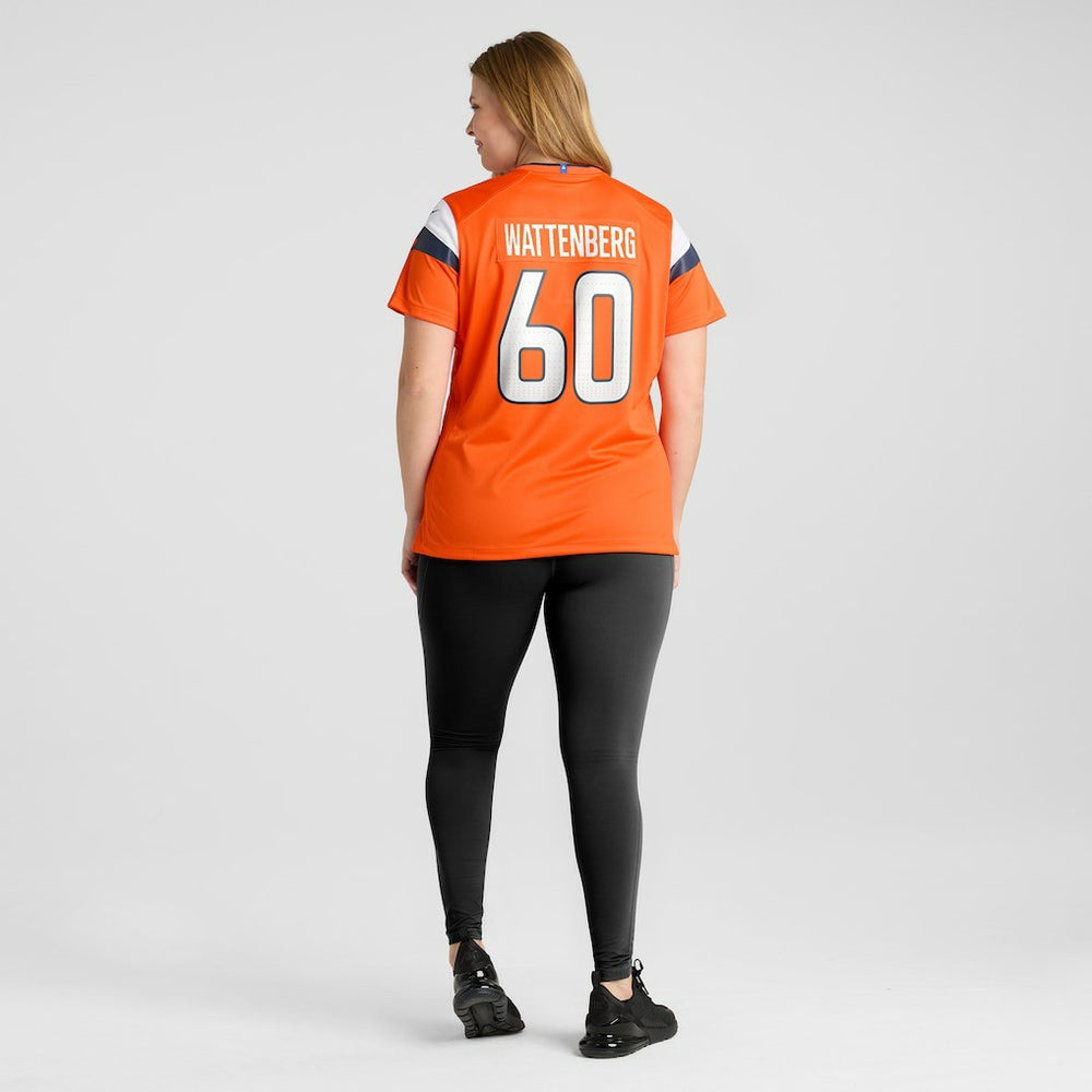 Luke Wattenberg Denver Broncos Women's Team Game Jersey - Orange - Nike
