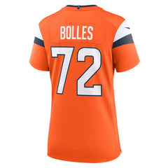 Garett Bolles Denver Broncos Women's Team Game Jersey - Orange - Nike