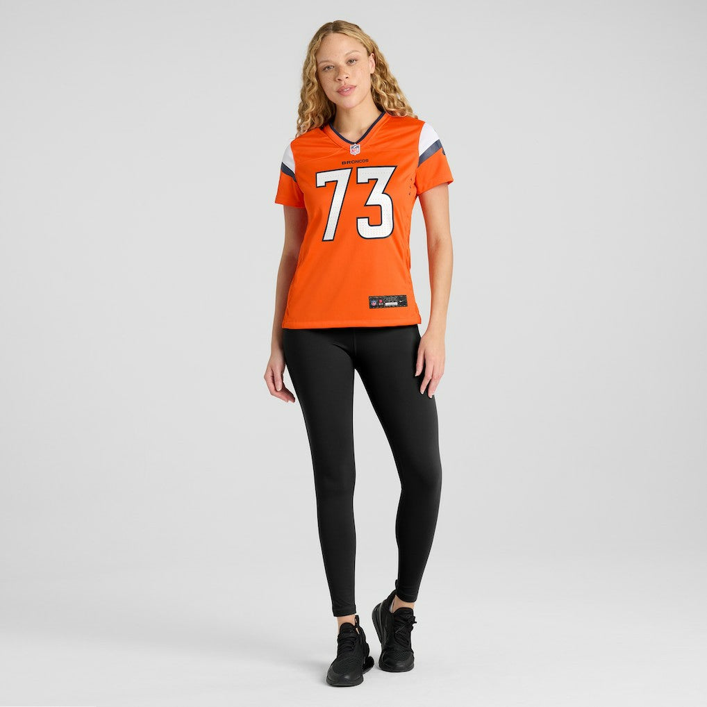 Frank Crum Denver Broncos Women's Team Game Jersey - Orange - Nike
