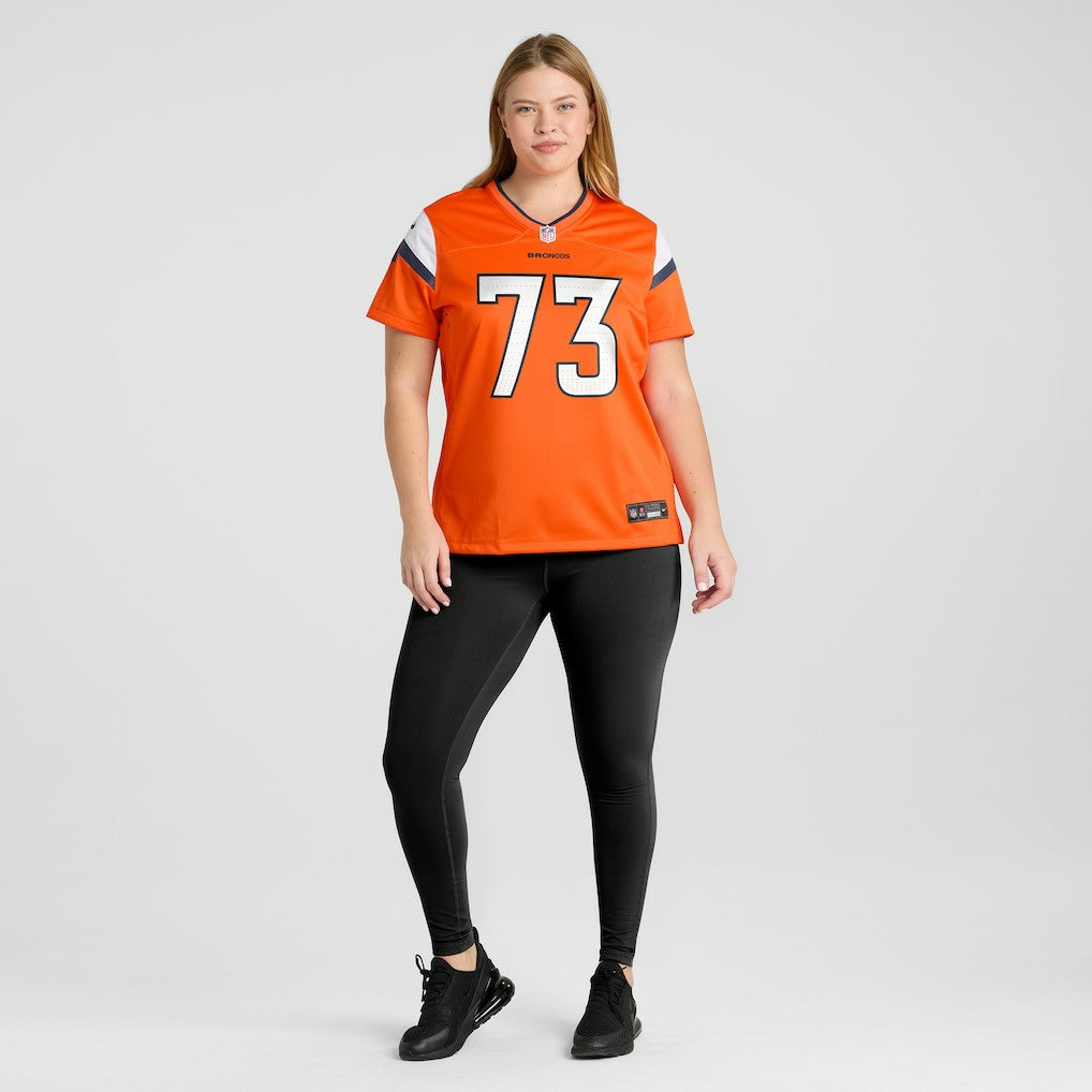Frank Crum Denver Broncos Women's Team Game Jersey - Orange - Nike