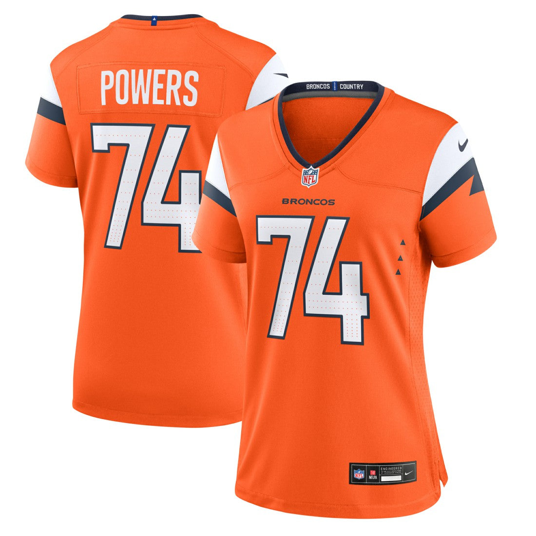 Ben Powers Denver Broncos Women's Team Game Jersey - Orange - Nike