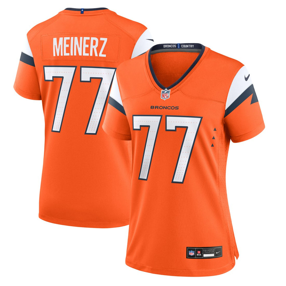 Quinn Meinerz Denver Broncos Women's Team Game Jersey - Orange - Nike