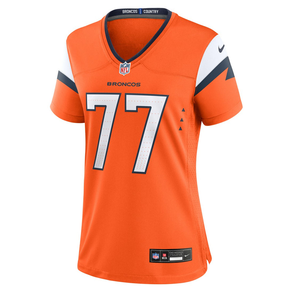 Quinn Meinerz Denver Broncos Women's Team Game Jersey - Orange - Nike