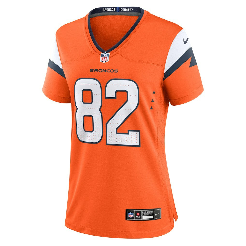 Adam Trautman Denver Broncos Women's Team Game Jersey - Orange - Nike