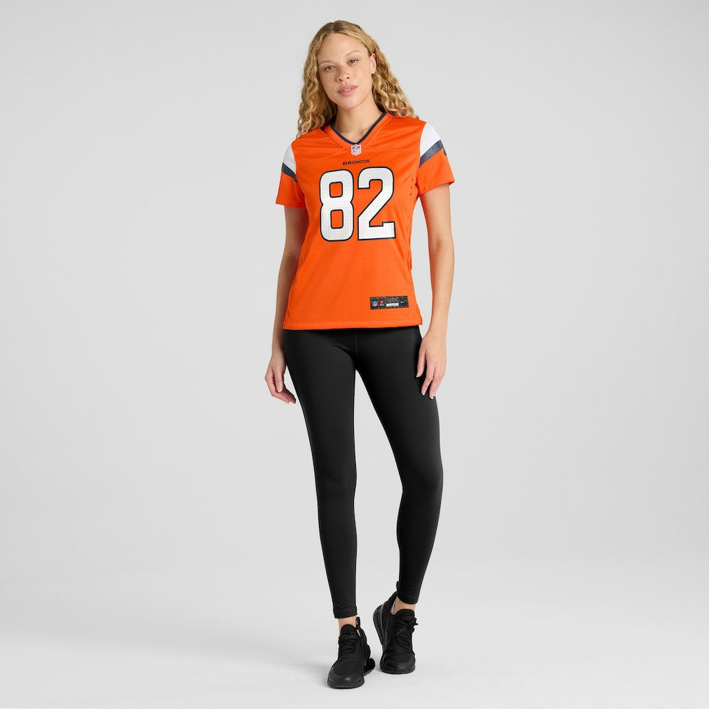 Adam Trautman Denver Broncos Women's Team Game Jersey - Orange - Nike