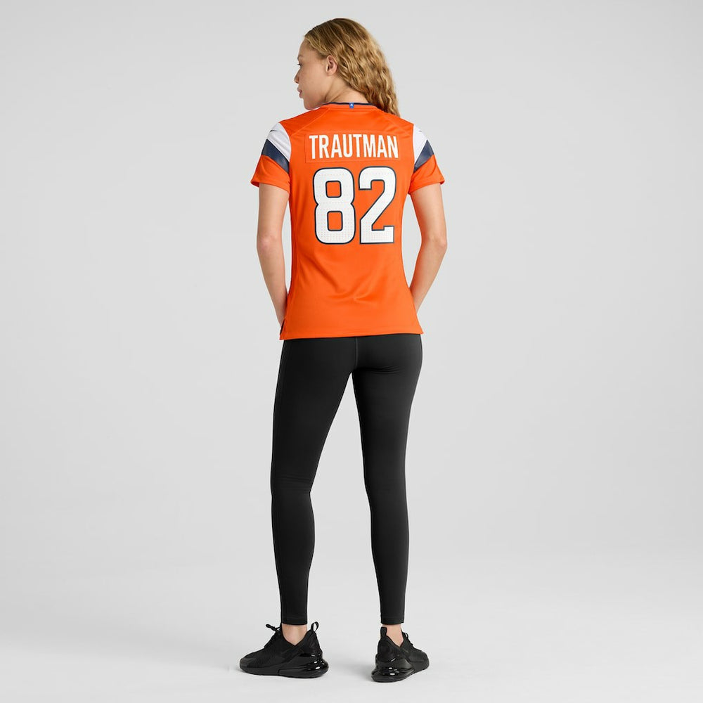 Adam Trautman Denver Broncos Women's Team Game Jersey - Orange - Nike