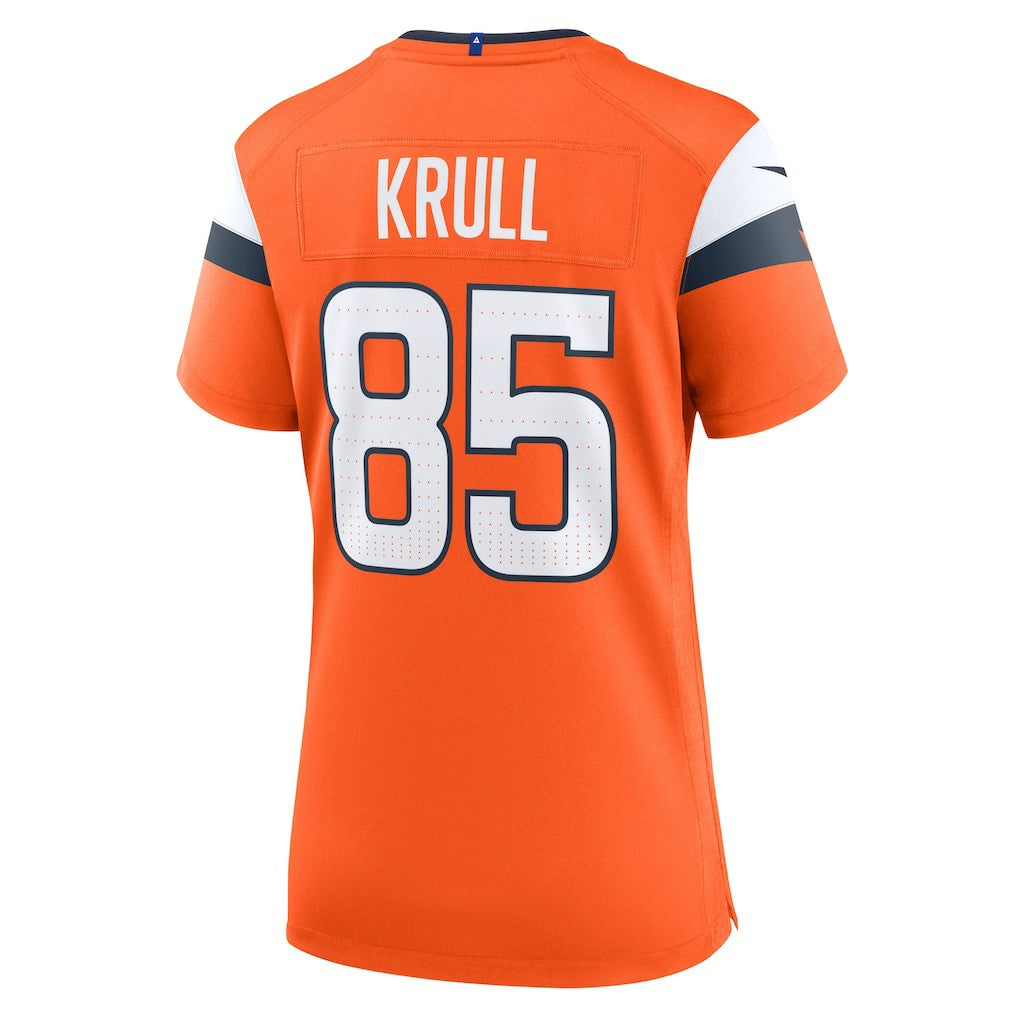 Lucas Krull Denver Broncos Women's Team Game Jersey - Orange - Nike