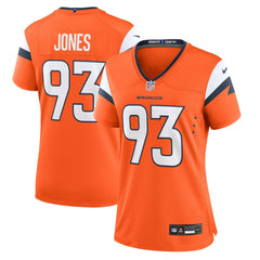 D.J. Jones Denver Broncos Women's Team Game Jersey - Orange - Nike