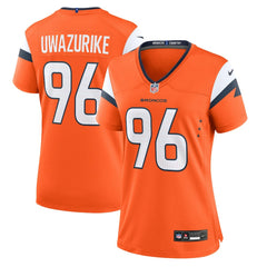 Eyioma Uwazurike Denver Broncos Women's Team Game Jersey - Orange - Nike