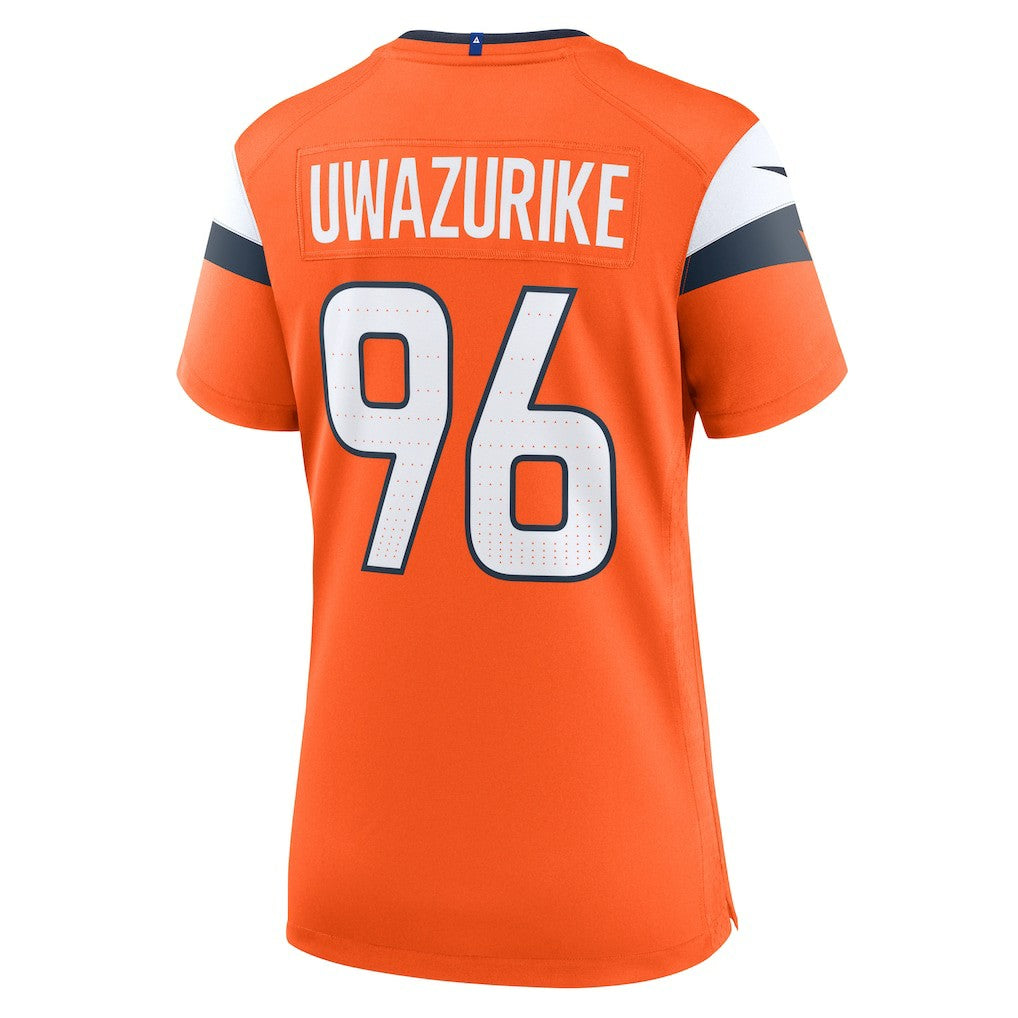 Eyioma Uwazurike Denver Broncos Women's Team Game Jersey - Orange - Nike