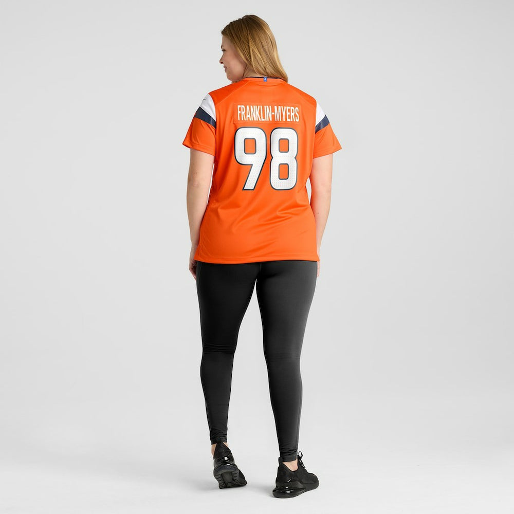 John Franklin-Myers Denver Broncos Women's Team Game Jersey - Orange - Nike