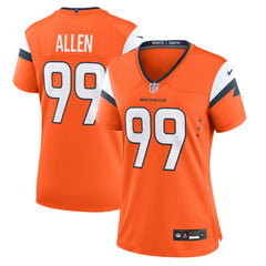 Zach Allen Denver Broncos Women's Team Game Jersey - Orange - Nike