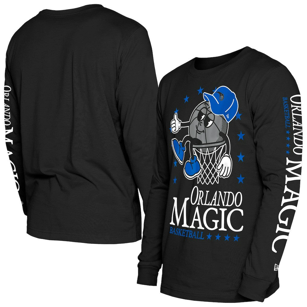 New Era Orlando Magic Old School Sport Long Sleeve T-Shirt Black