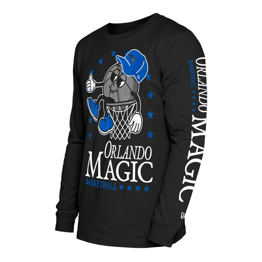 New Era Orlando Magic Old School Sport Long Sleeve T-Shirt Black
