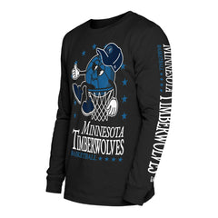 New Era Minnesota Timberwolves Old School Sport Long Sleeve T-Shirt Black
