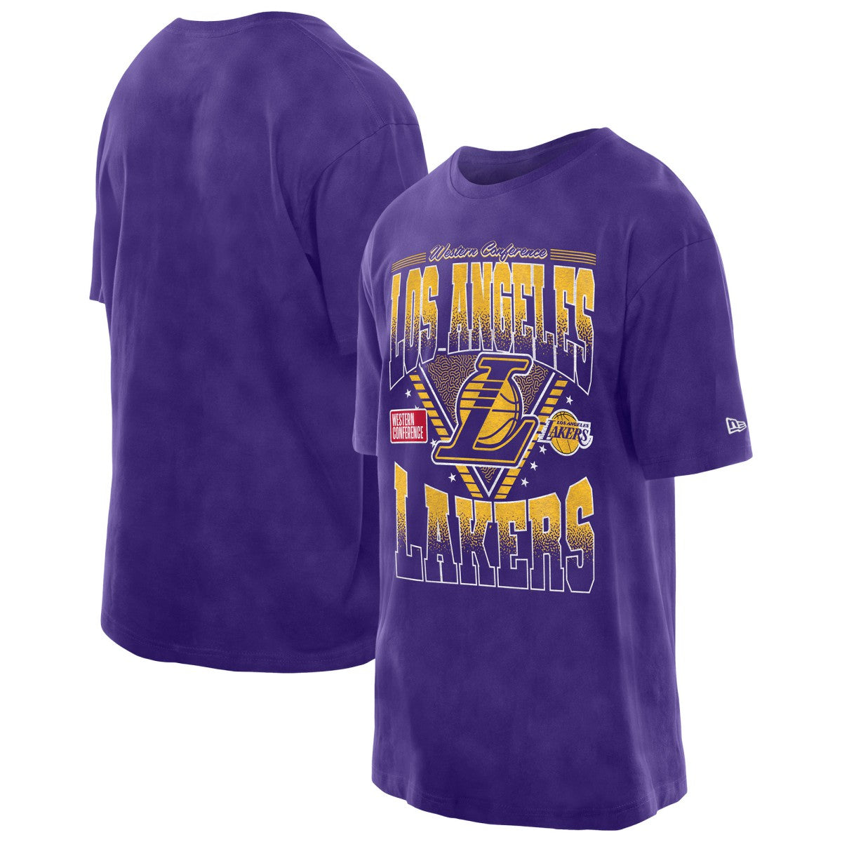 New Era Los Angeles Lakers Old School Sport Vintage Wash T-Shirt Purple