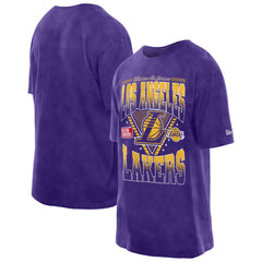 New Era Los Angeles Lakers Old School Sport Vintage Wash T-Shirt Purple