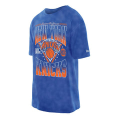 New Era New York Knicks Old School Sport Vintage Wash T-Shirt Blue