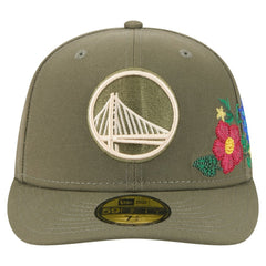 New Era Golden State Warriors Tonal Florals 59FIFTY Fitted Hat Olive
