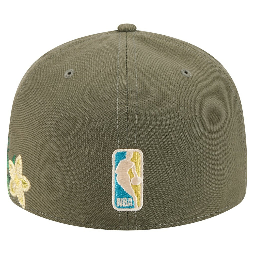 New Era Golden State Warriors Tonal Florals 59FIFTY Fitted Hat Olive