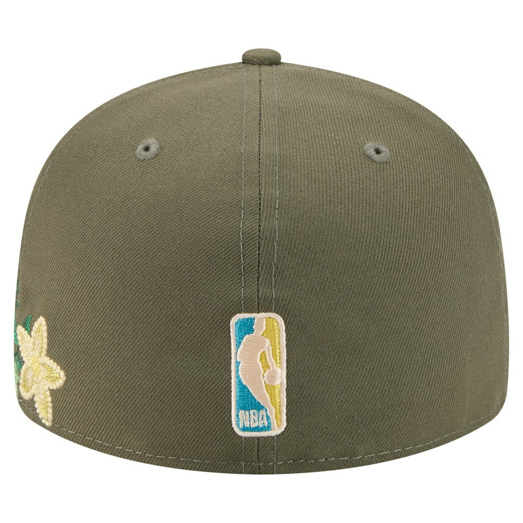 New Era Boston Celtics Tonal Florals 59FIFTY Fitted Hat Olive