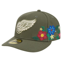 Detroit Red Wings New Era Tonal Florals 59FIFTY Fitted Hat - Olive | New Era sale
