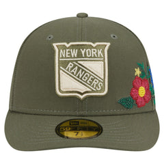 New York Rangers New Era Tonal Florals 59FIFTY Fitted Hat - Olive | New Era sale