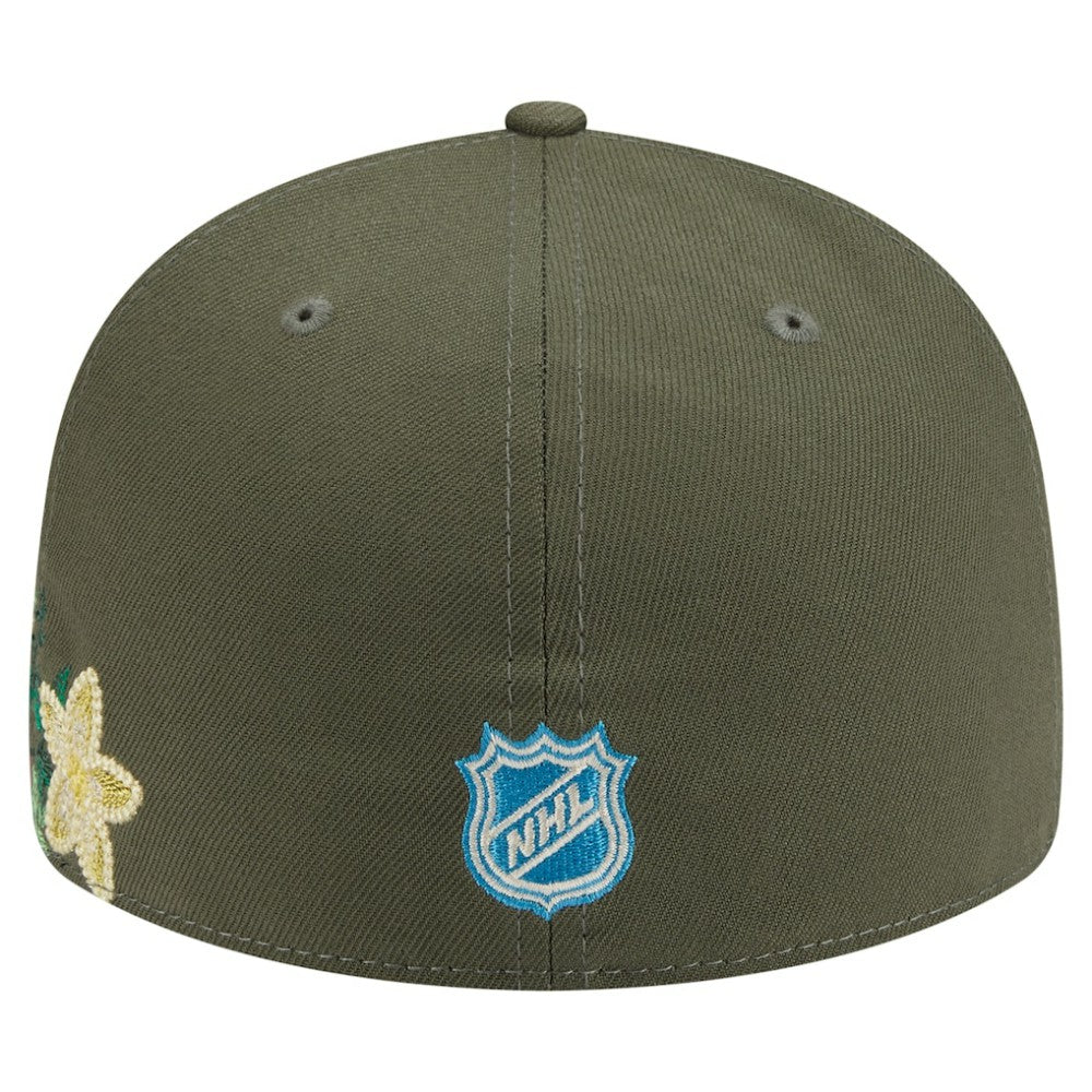 New York Rangers New Era Tonal Florals 59FIFTY Fitted Hat - Olive | New Era sale