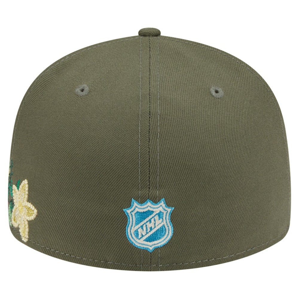 Philadelphia Flyers New Era Tonal Florals 59FIFTY Fitted Hat - Olive | New Era discount