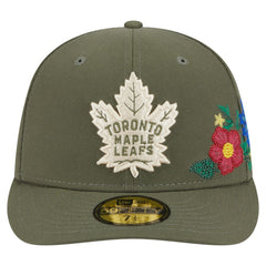 Toronto Maple Leafs New Era Tonal Florals 59FIFTY Fitted Hat - Olive | New Era Clearance