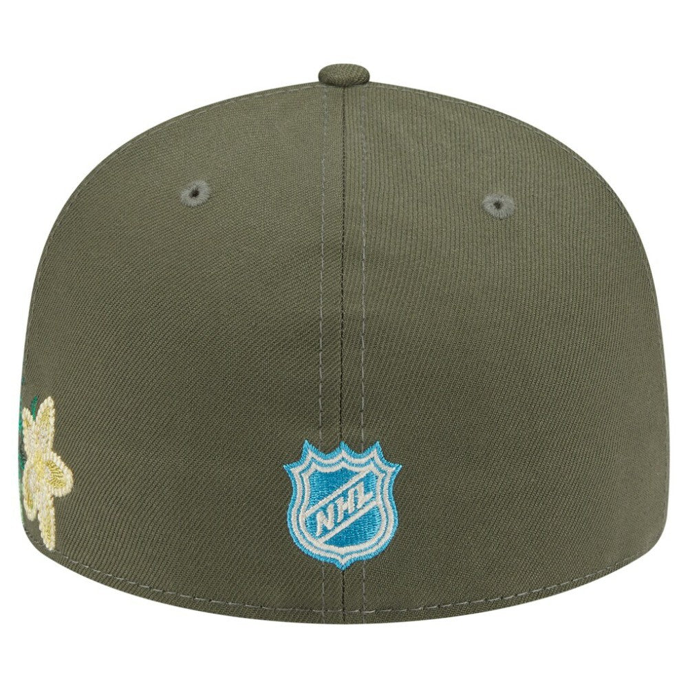 Toronto Maple Leafs New Era Tonal Florals 59FIFTY Fitted Hat - Olive | New Era Clearance
