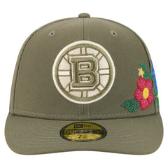 Boston Bruins New Era Tonal Florals 59FIFTY Fitted Hat - Olive | New Era sale